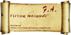 Firling Antigoné névjegykártya